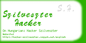 szilveszter hacker business card